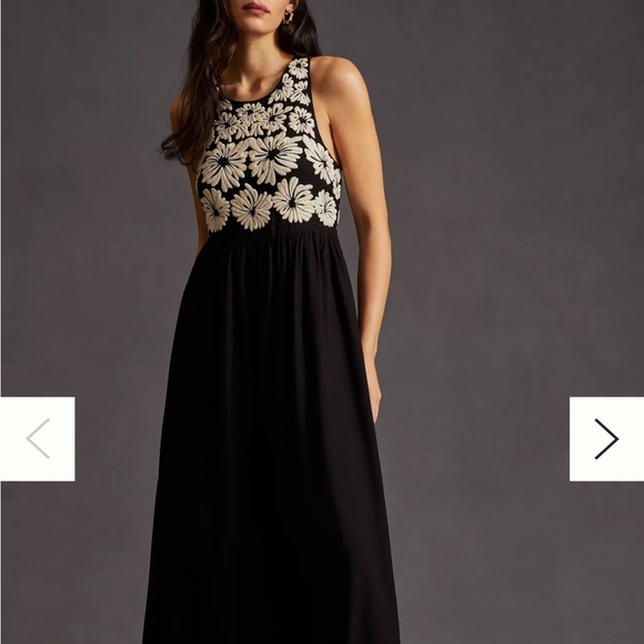 Anthropologie Dresses & Skirts - Floral Black and White Maxi Dress